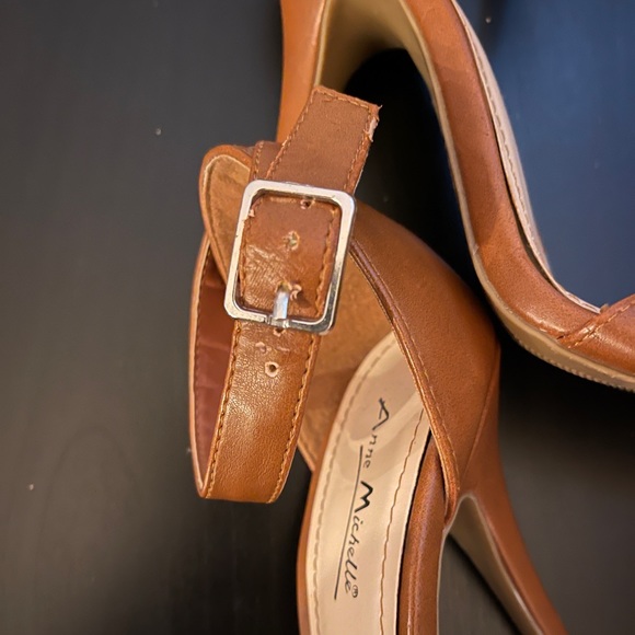 Camel Strap Ankle Pumps High Heels - Picture 7 of 9